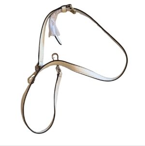 NEW Michael Kors Crossbody Strap white  Leather Replacement Strap Silver Buckle